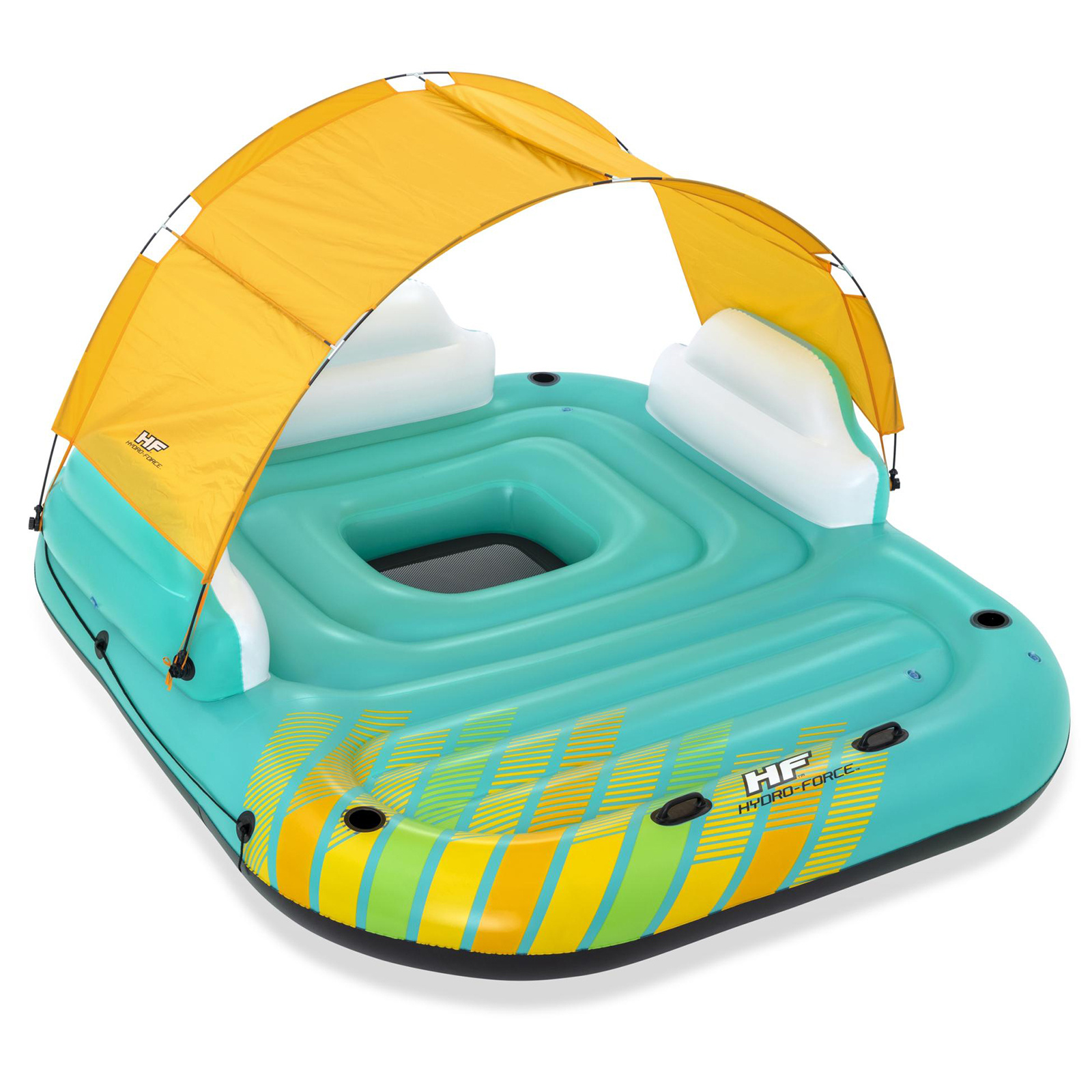 Bestway Sunny Lounge - opblaas eiland - 291x265x83 cm - tot 450 kg