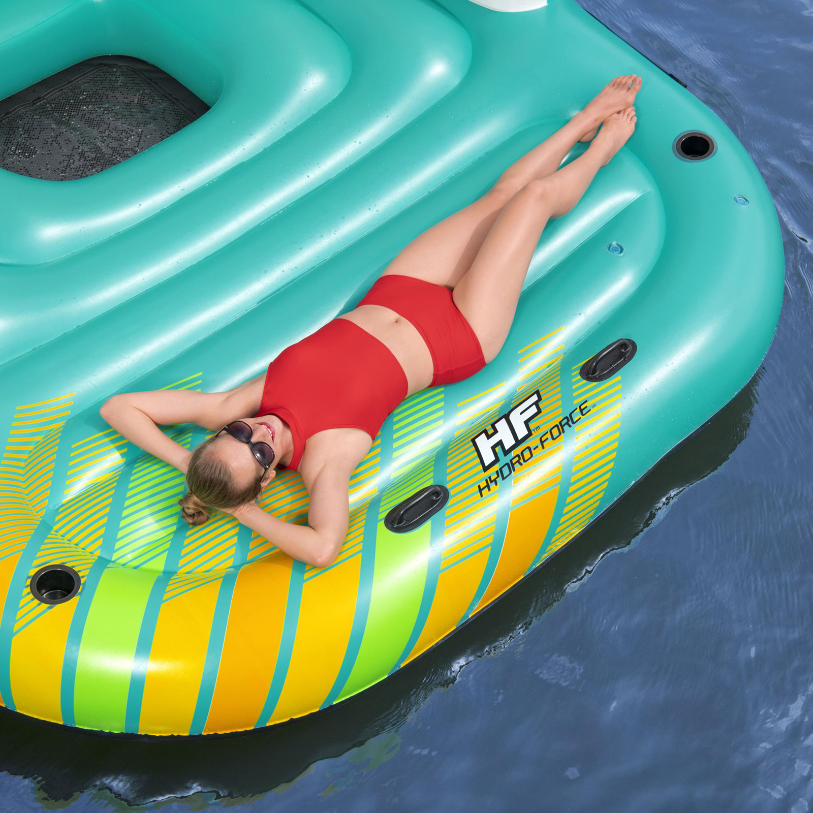 Bestway Sunny Lounge - opblaas eiland - 291x265x83 cm - tot 450 kg