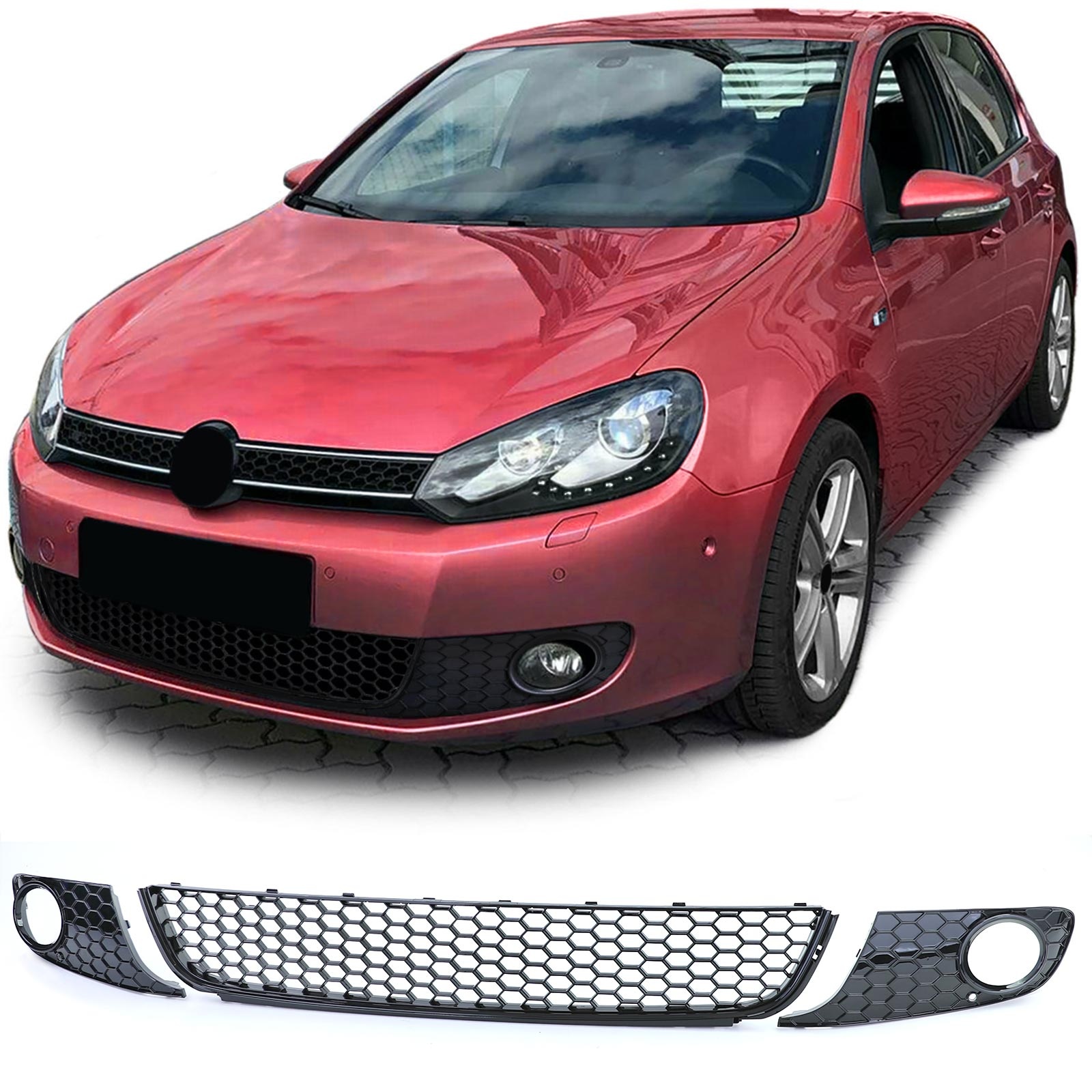 Grill auto - geschikt voor VW Golf 6 1K / sedan / variant 2008-13