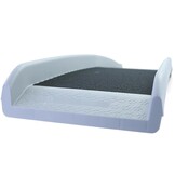 Loopplank hond - 155x40x14 cm - opklapbaar - grijs/zwart