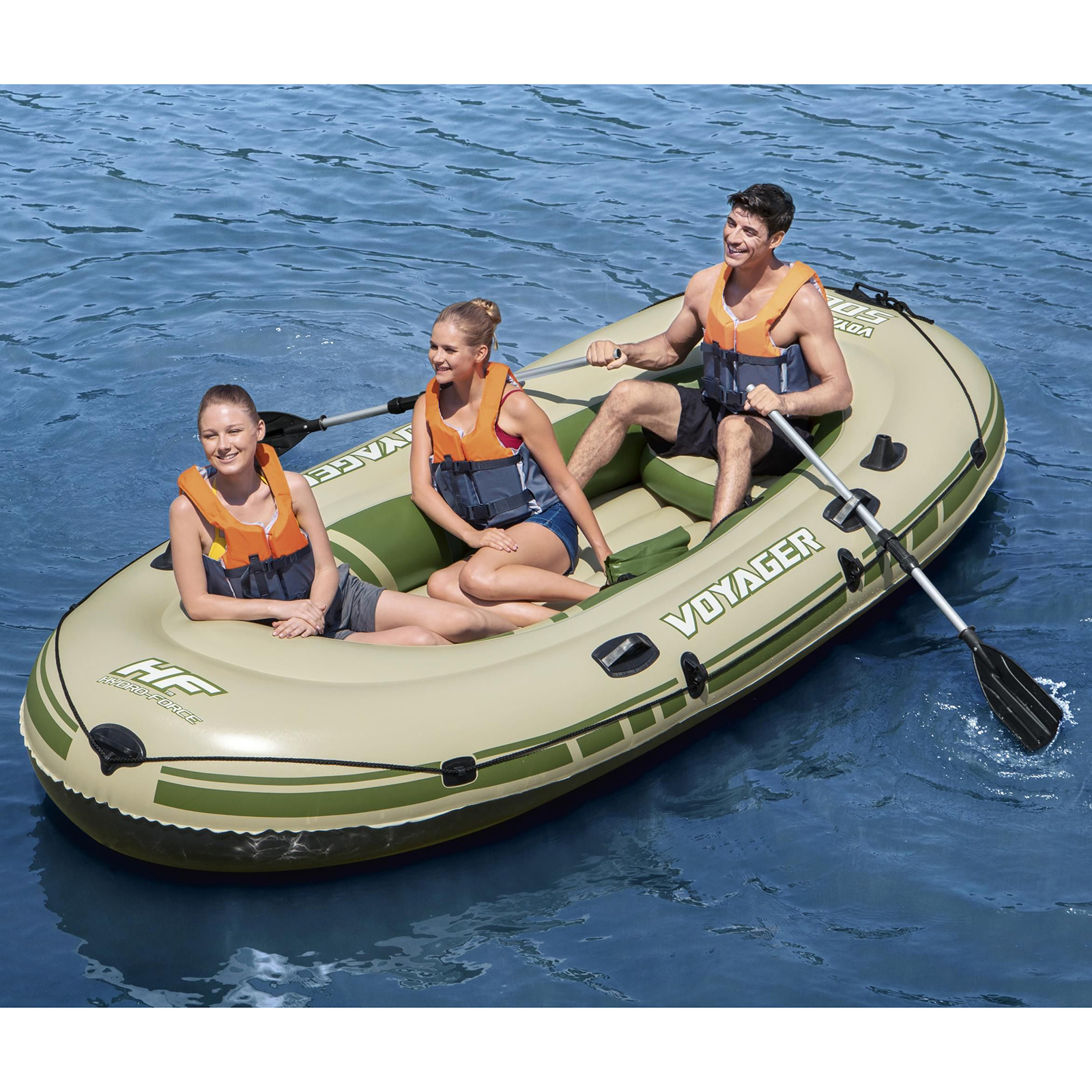Bestway Voyager 500 - opblaasboot - 3 persoons - 348×141 cm