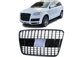 Grill auto - voor Audi Q7 4L / pre-facelift 2005-09 - glanzend zwart