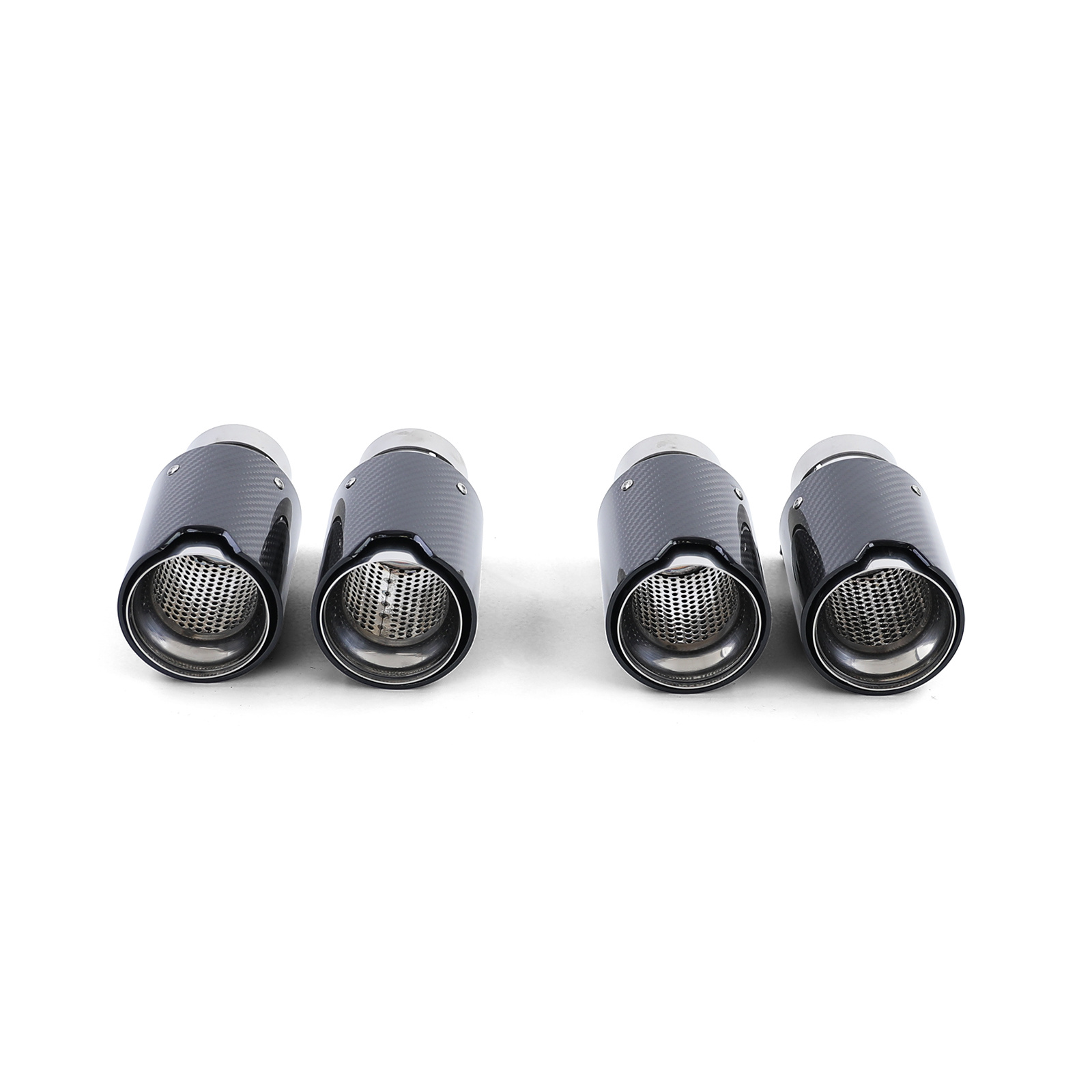 Uitlaatsierstuk - dubbel - geschikt voor BMW Serie E en F - carbon zwart