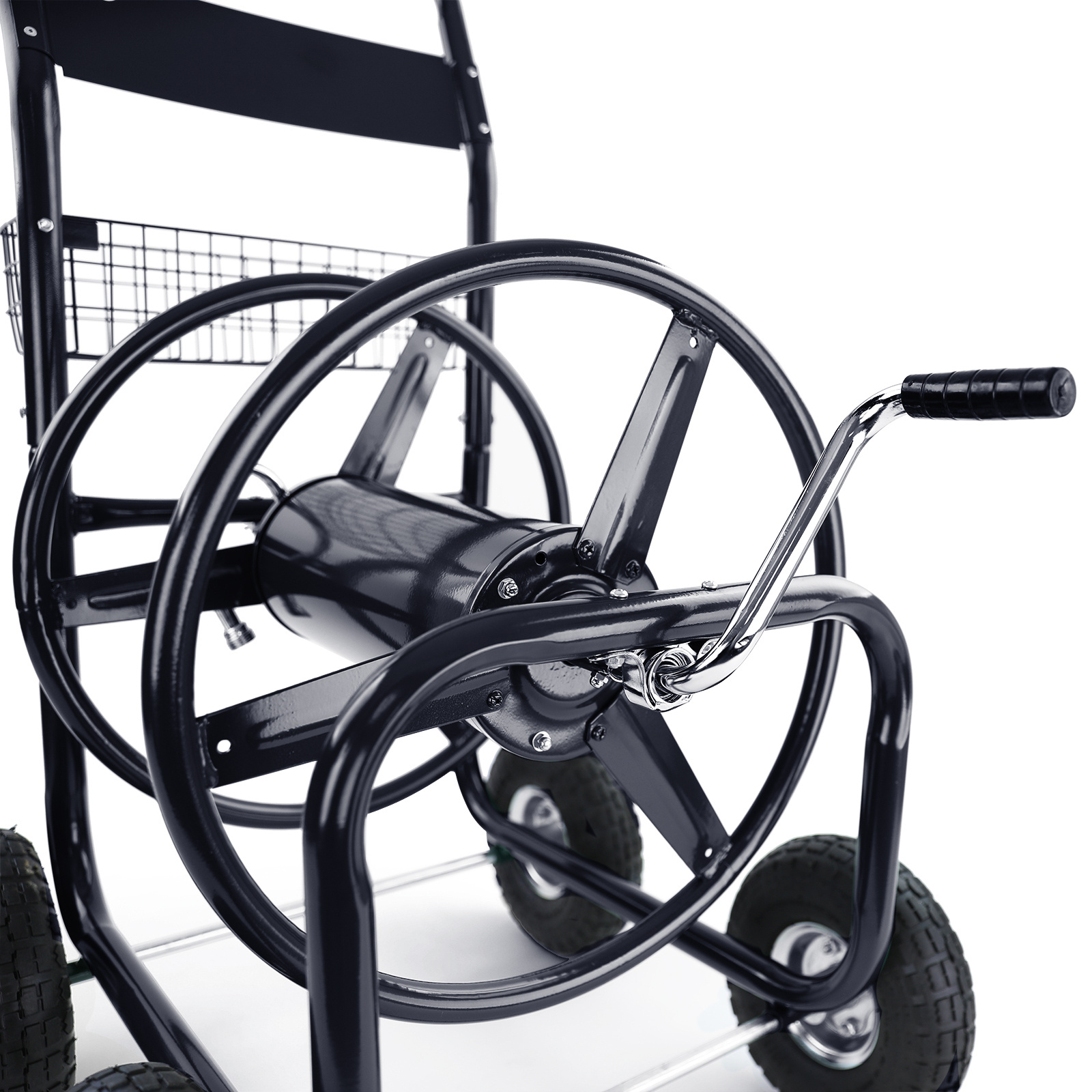 Slangenwagen - met handslinger - 113x63x95 cm - zwart