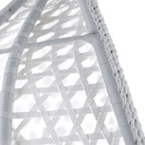 Hangstoel - wit - 106x120x70cm - met lichtbruine kussen