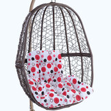 Hangstoel - bruin - 90x117x60cm - met gestipt kussen