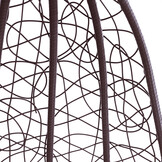 Hangstoel - bruin - 90x117x60cm - met gestipt kussen