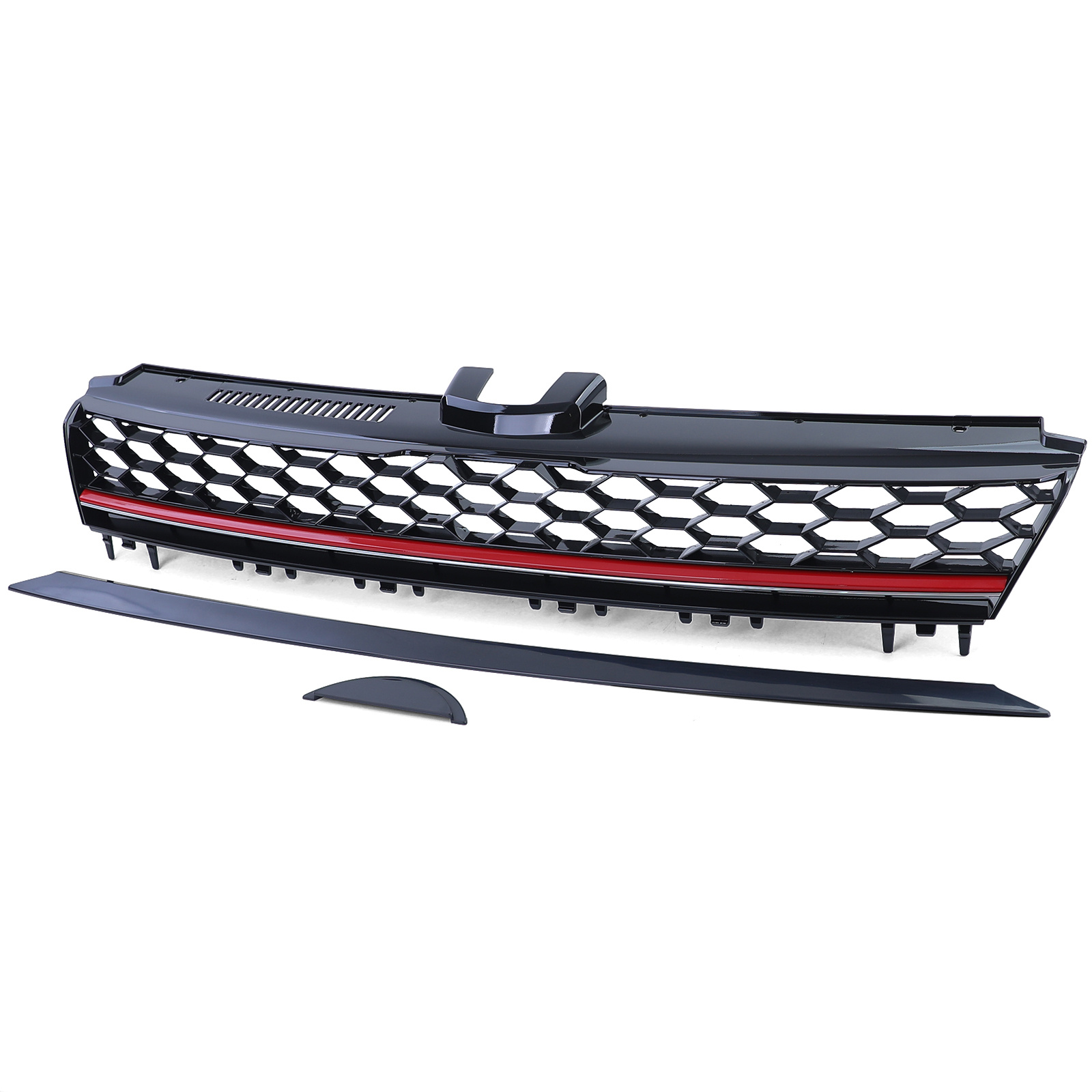 Grill auto - voor VW Golf 7 5G 2012-17 - glanzend zwart