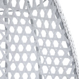 Hangstoel - wit - 106x120x70cm - met gestreept kussen