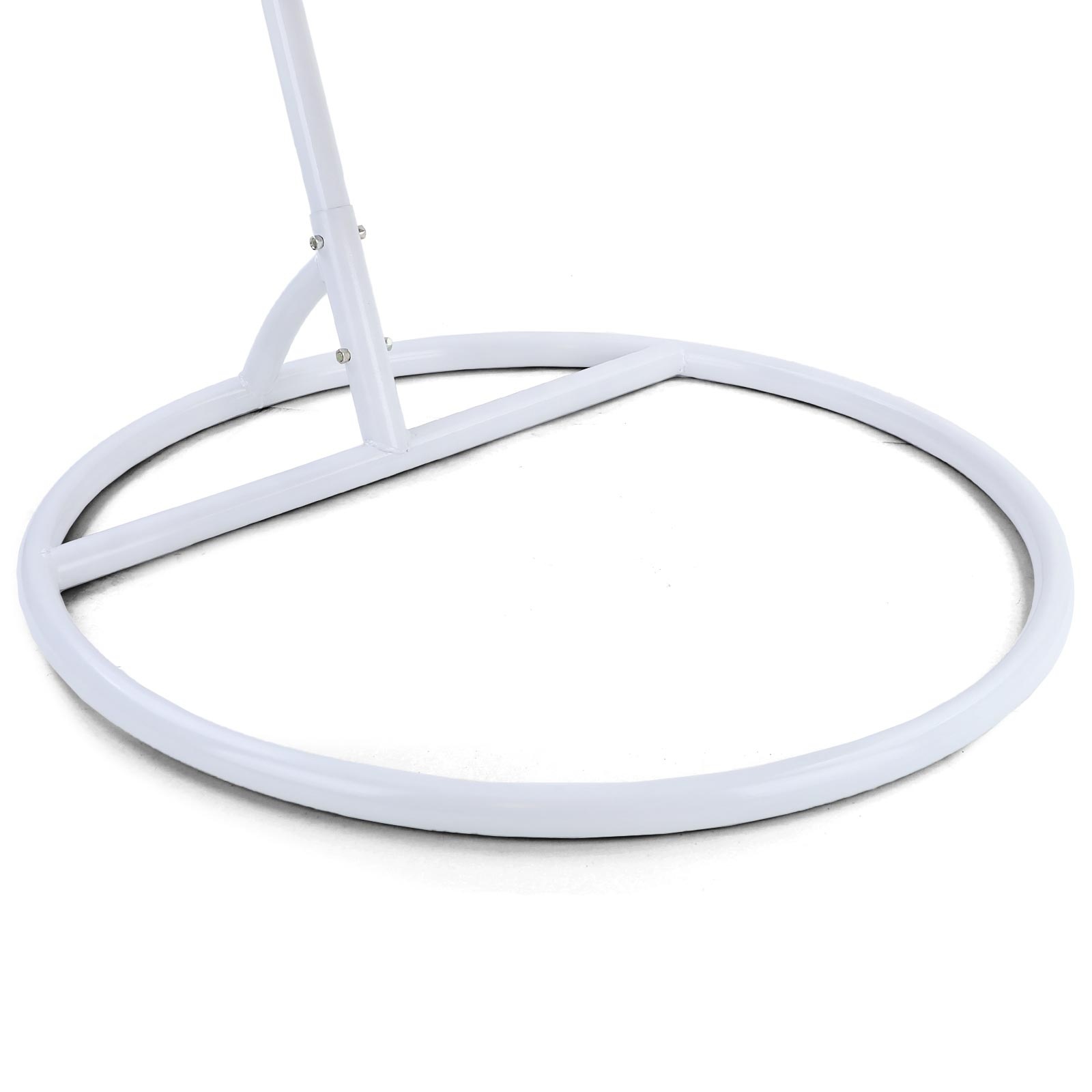 Hangstoel - wit - 106x120x70cm - met gestreept kussen