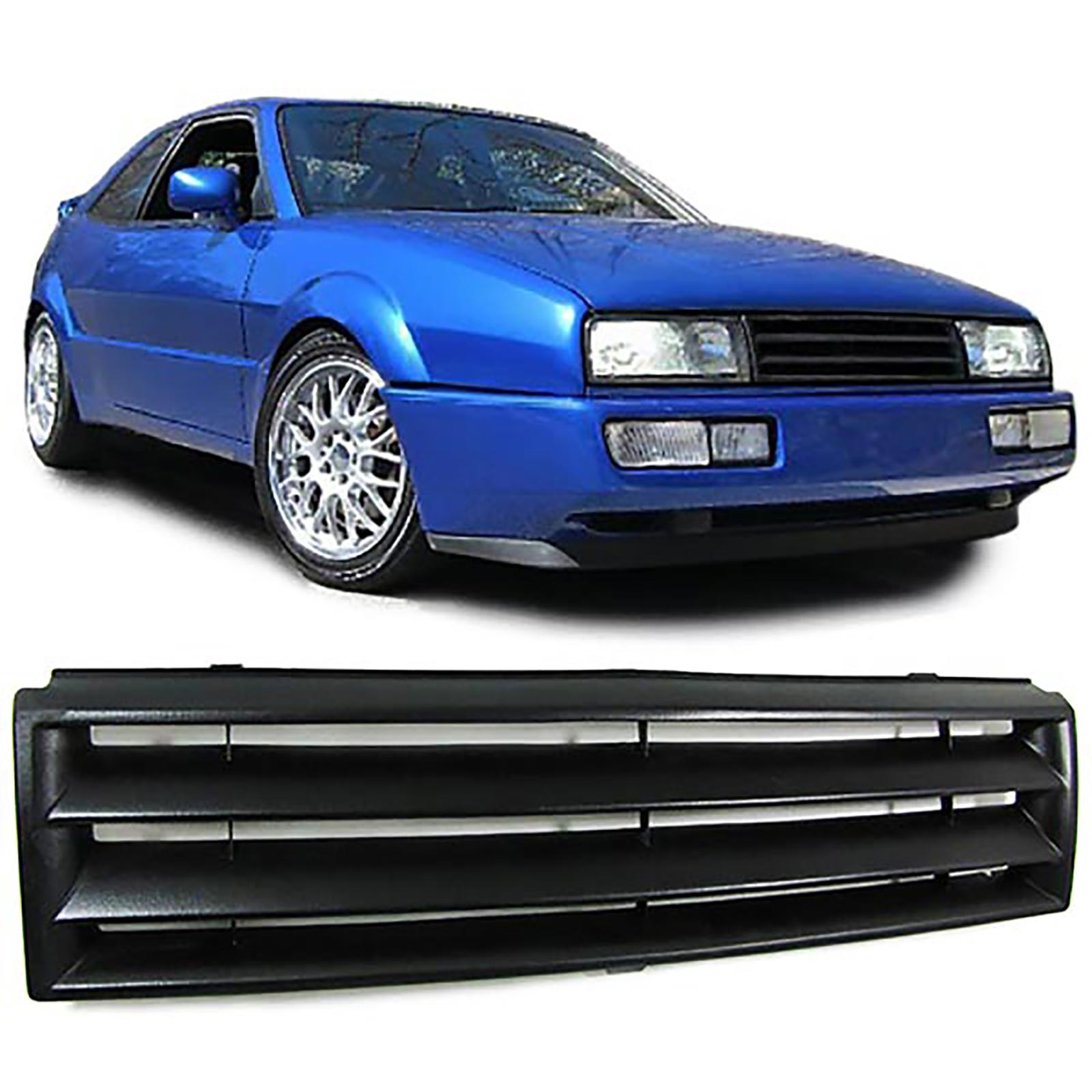 Grill auto - voor VW Corrado 53i 1989-96 - zwart