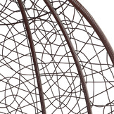 Hangstoel - bruin - 95x110x65cm - met lichtbruine kussen