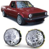Koplampen geschikt voor VW Caddy 1982-1992 + Jetta 1979-1984 - chroom