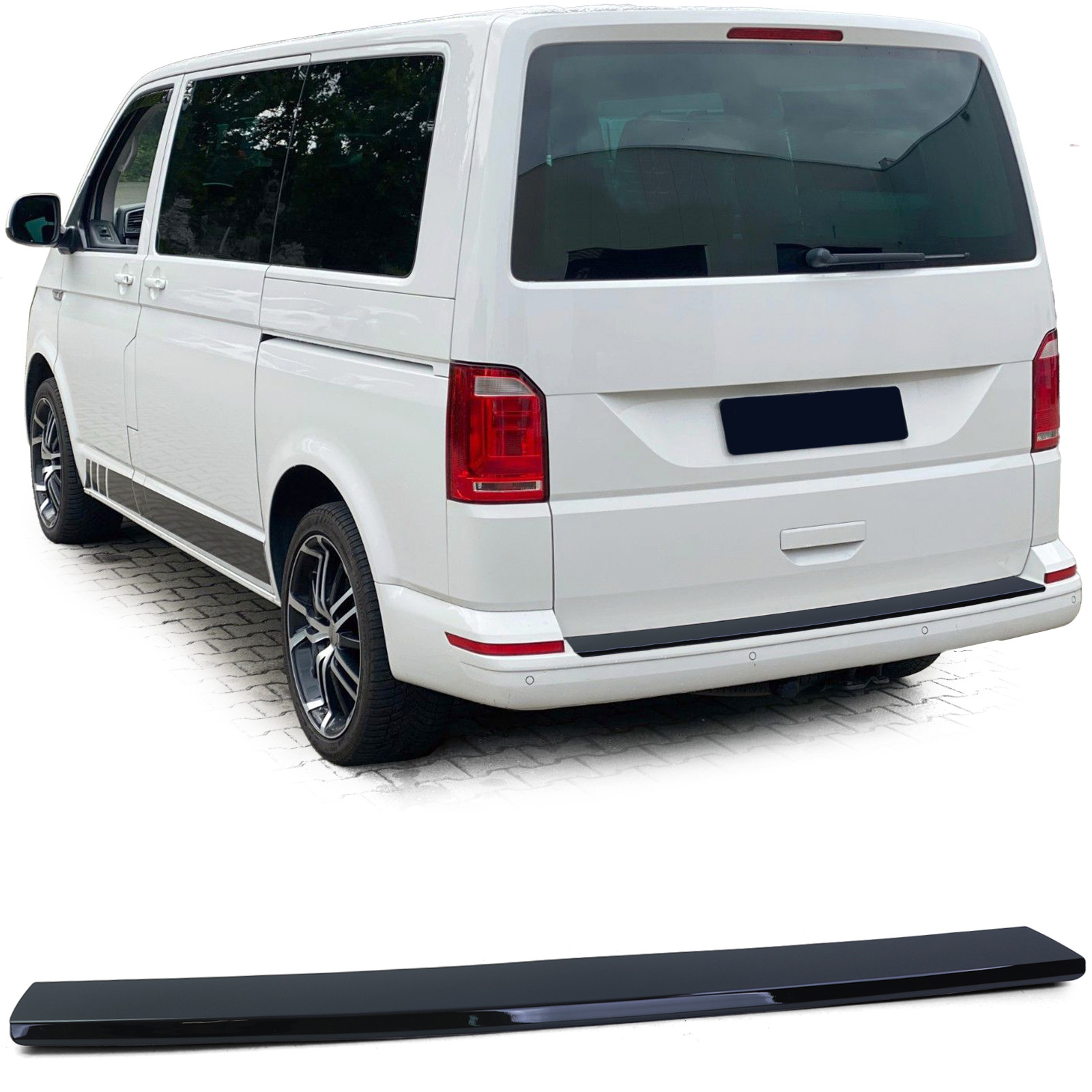 Bumper beschermer - voor VW Bus T5 T5.1 T6 T6.1 Transporter / Multivan 2003-2015 - glanzend zwart