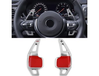 Schakelpeddels - voor BMW 1er F20 F21 / 2er F22 Coupe F23 Cabrio F45 - zilver