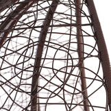 Hangstoel - bruin - 106x120x70cm - met lichtbruine kussen