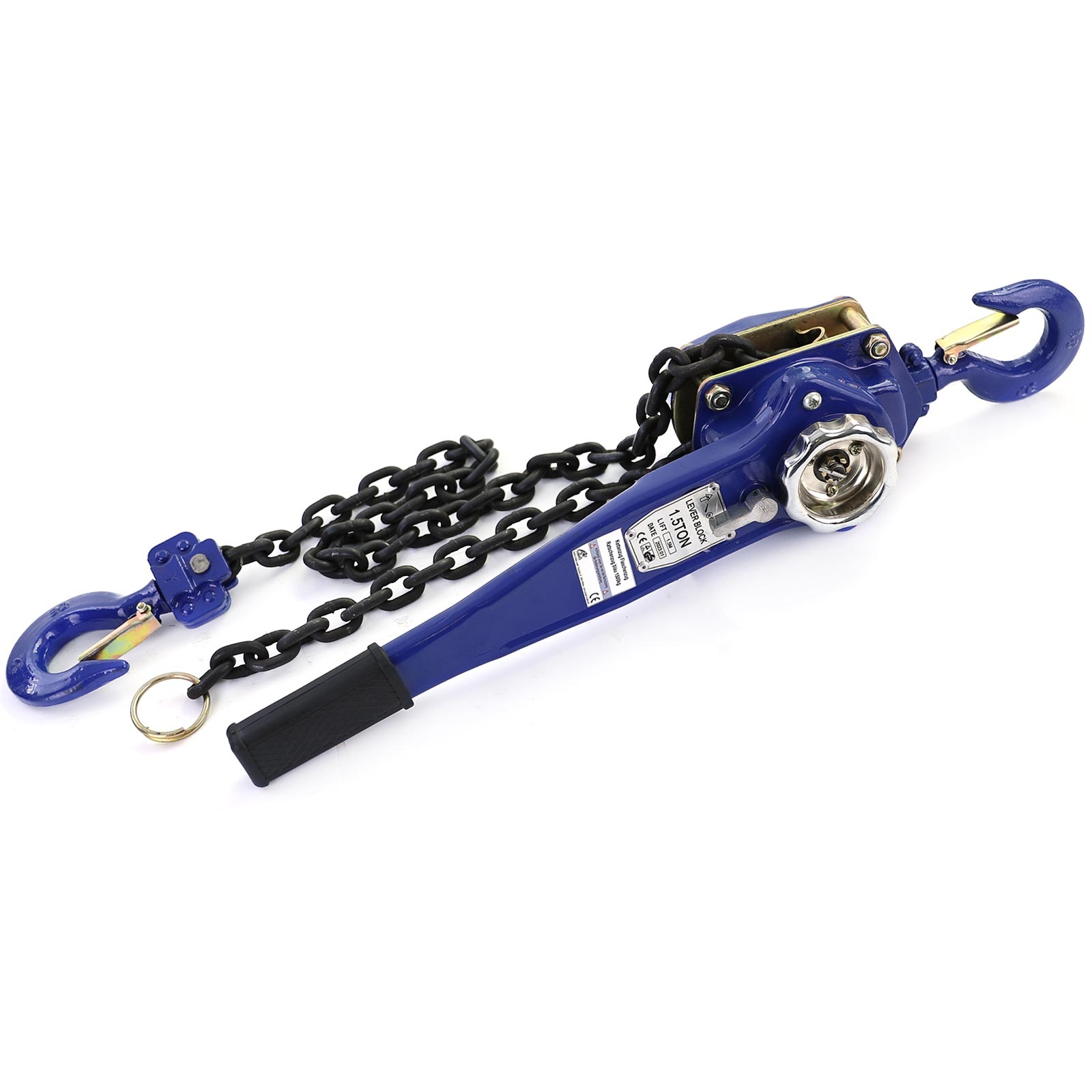 Takel - kettingtakel - 500x130x180 mm - blauw - hefhoogte 1,5 m
