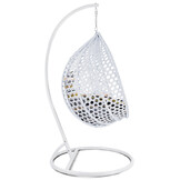 Hangstoel - wit - 106x120x70cm - met meerkleurige kussen