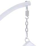 Hangstoel - wit - 106x120x70cm - met meerkleurige kussen