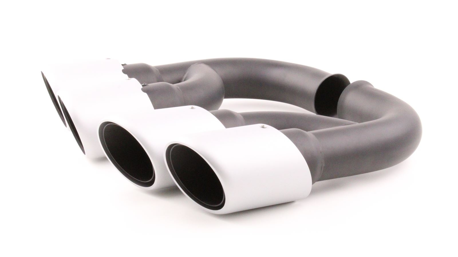 Uitlaatsierstuk - dubbel - geschikt voor Porsche Cayenne 92A 3.0 Diesel 2010-14 - RVS