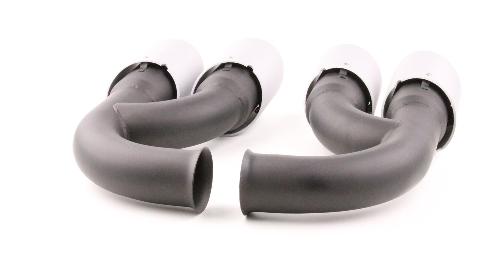 Uitlaatsierstuk - dubbel - geschikt voor Porsche Cayenne 92A 3.0 Diesel 2010-14 - RVS