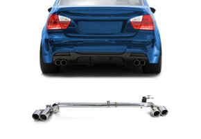 Uitlaatpijp geschikt voor BMW 3er E90 Sedan E91 Touring 323i 325i 328i 330i 325d 330d 2005-12 - RVS
