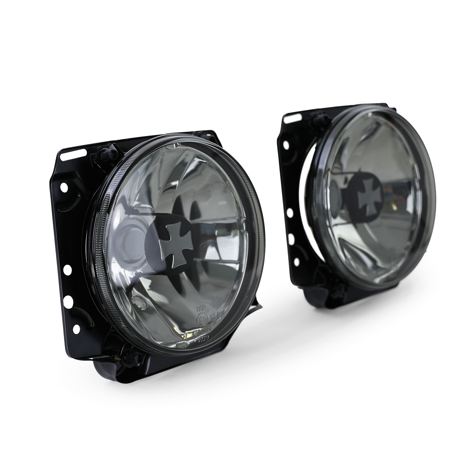 Koplampen - voor VW Golf 2 1983-1991 - gerookt zwart