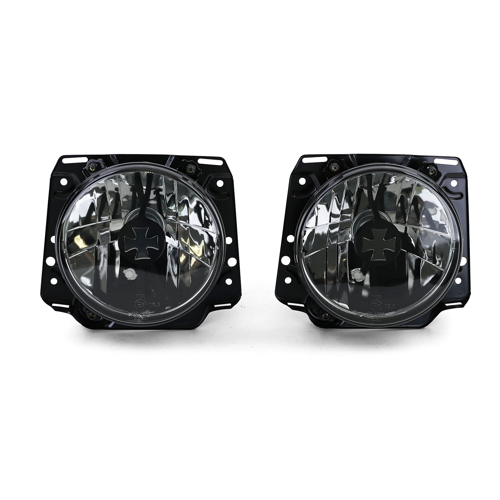 Koplampen - voor VW Golf 2 1983-1991 - gerookt zwart