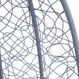 Hangstoel - lichtgrijs - 95x110x65cm - met gestreept kussen