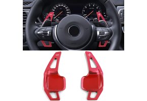 Schakelpeddels geschikt voor BMW 5-serie F10 Sedan F11 Touring F07 GT / 6-serie F06 Gran Coupe F12 Coupé F13 Cabrio / 7-serie F01 - rood