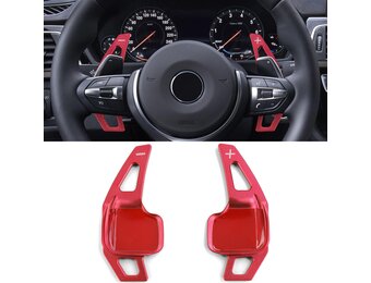 Schakelpeddels - voor BMW 5-serie F10 Sedan F11 Touring F07 GT / 6-serie F06 Gran Coupe F12 Coupé F13 Cabrio / 7-serie F01 - rood