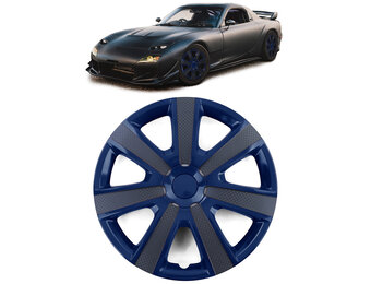 wieldoppen set - TENZO-R - 15 inch - blauw, carbon