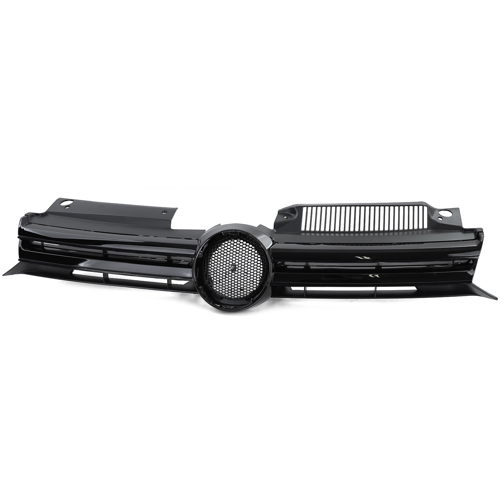 Grill auto - voor VW Golf 6 en GTI / sedan / variant / cabrio 2008-13 - glanzend zwart