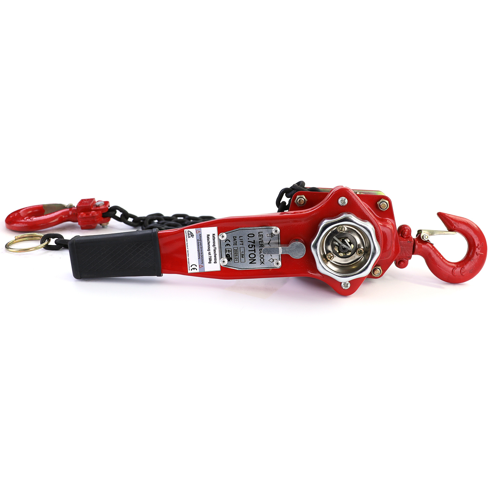 Takel - kettingtakel - 360x120x155 mm - rood - hefhoogte 1,5 m