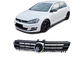 Grill auto - voor  VW Golf 7 / 5G / pre-facelift 2012-16 - glanzend zwart