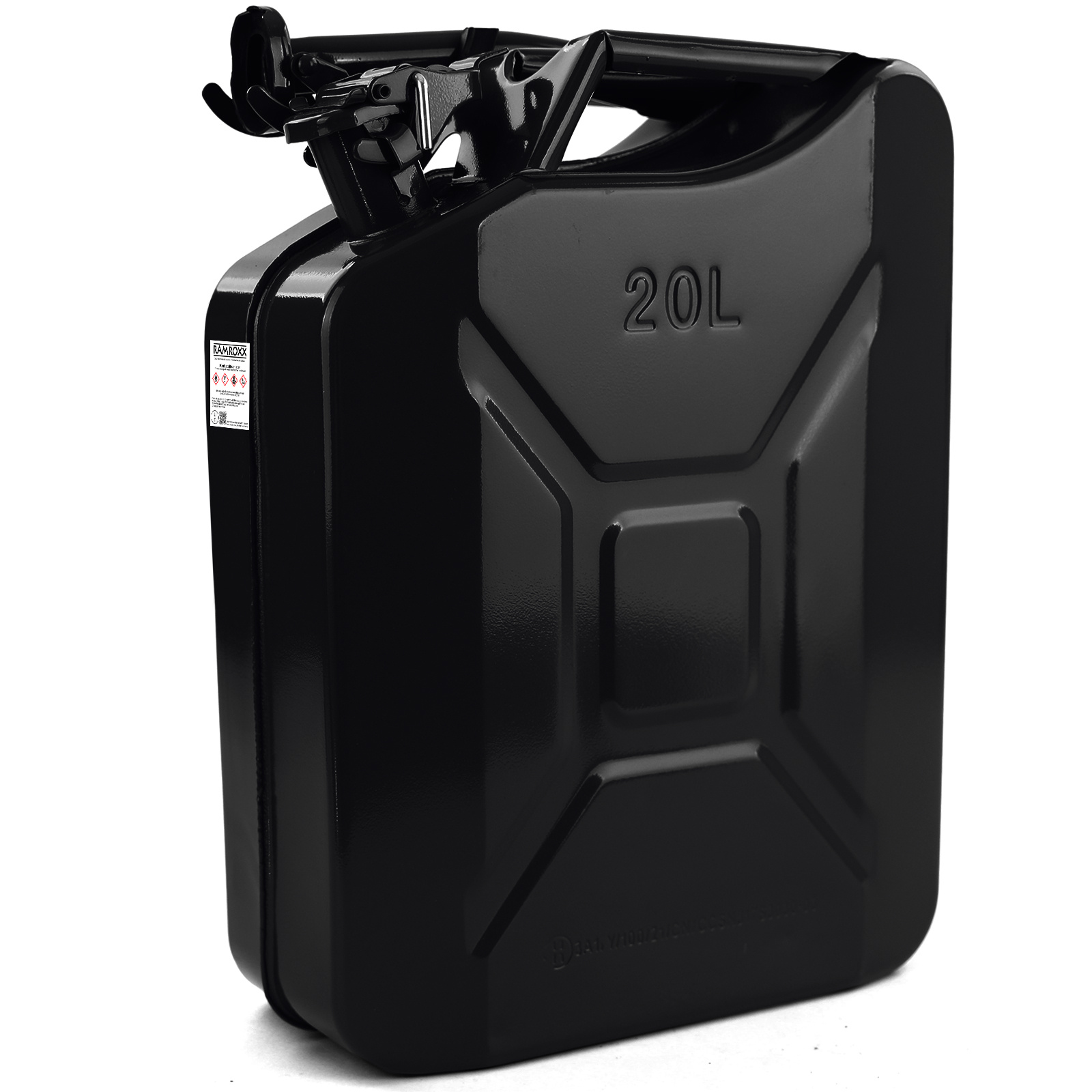 Jerrycan - 20 liter - benzine - 460x360x180 mm - zwart