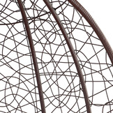 Hangstoel - bruin - 106x120x70cm - met meerkleurige kussen