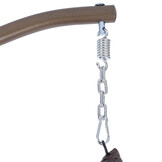 Hangstoel - bruin - 106x120x70cm - met meerkleurige kussen