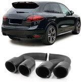 Uitlaatsierstuk - dubbel - geschikt voor Porsche Cayenne II 92A 3.0 Diesel 2010-14 - RVS