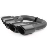 Uitlaatsierstuk - dubbel - geschikt voor Porsche Cayenne II 92A 3.0 Diesel 2010-14 - RVS