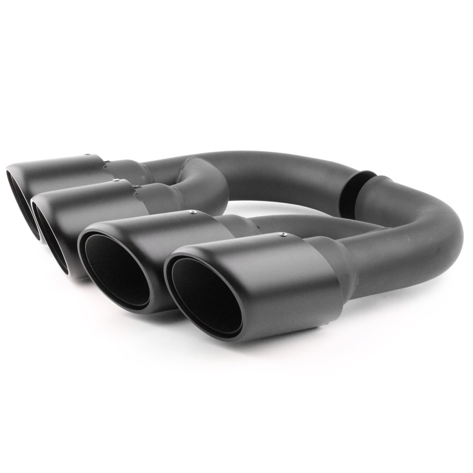 Uitlaatsierstuk - dubbel - geschikt voor Porsche Cayenne II 92A 3.0 Diesel 2010-14 - RVS