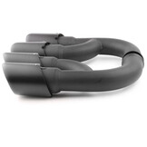 Uitlaatsierstuk - dubbel - geschikt voor Porsche Cayenne II 92A 3.0 Diesel 2010-14 - RVS