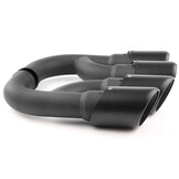 Uitlaatsierstuk - dubbel - geschikt voor Porsche Cayenne II 92A 3.0 Diesel 2010-14 - RVS