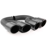 Uitlaatsierstuk - dubbel - geschikt voor Porsche Cayenne II 92A 3.0 Diesel 2010-14 - RVS