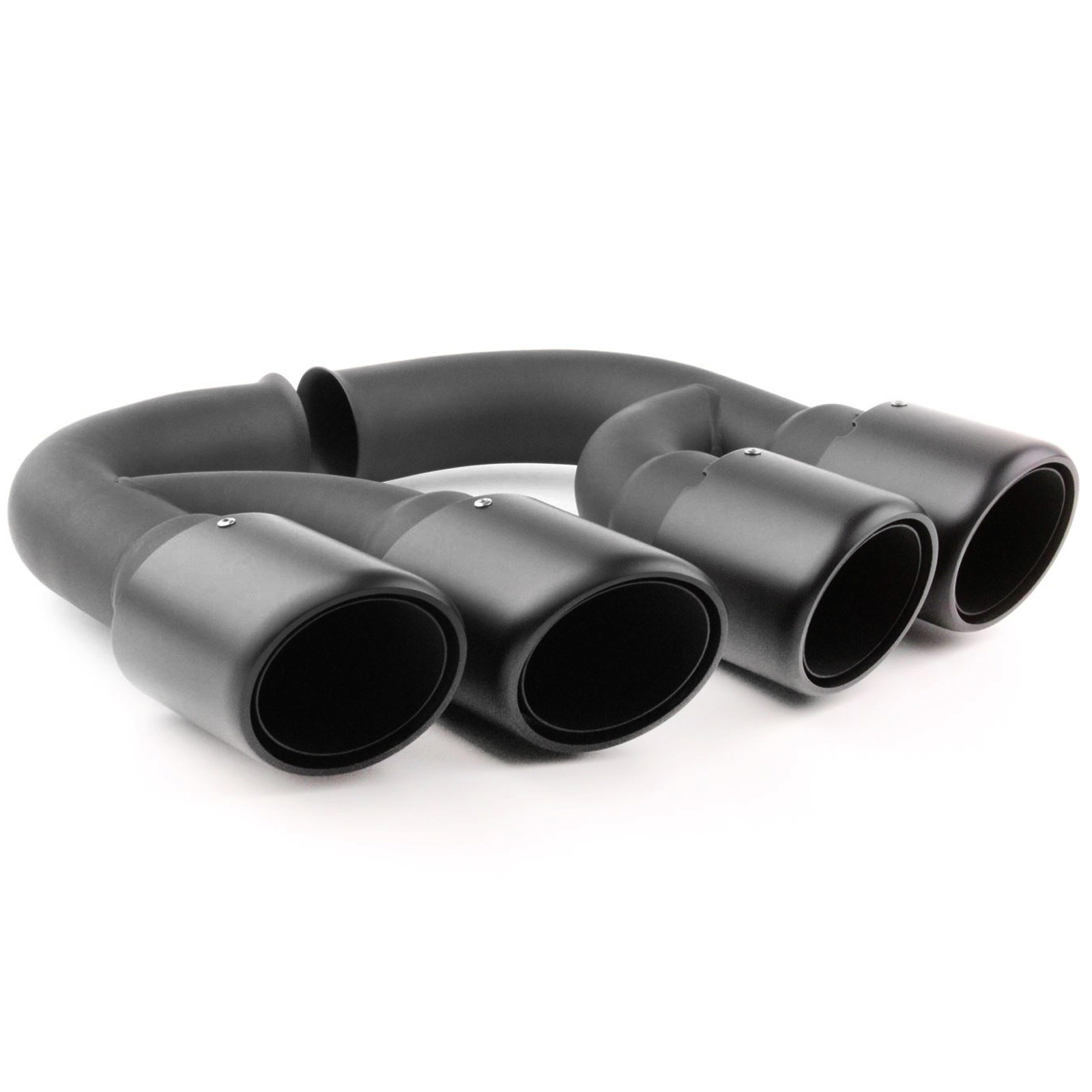 Uitlaatsierstuk - dubbel - geschikt voor Porsche Cayenne II 92A 3.0 Diesel 2010-14 - RVS