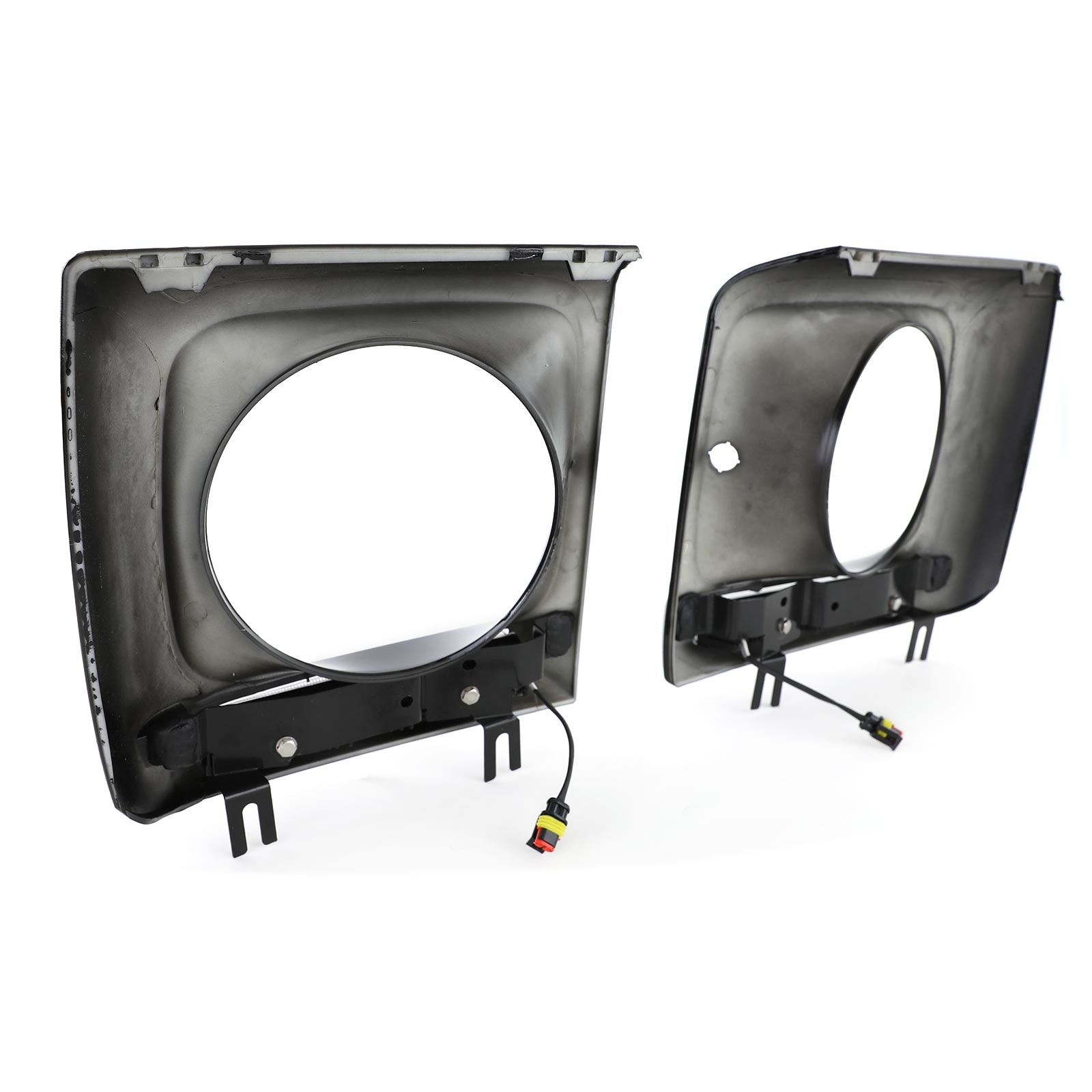 Koplampkappen geschikt voor Mercedes G-klasse W463 1989-2012 - zwart glanzend