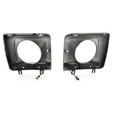 Koplampkappen - voor Mercedes G-klasse W463 1989-2012 - zwart glanzend