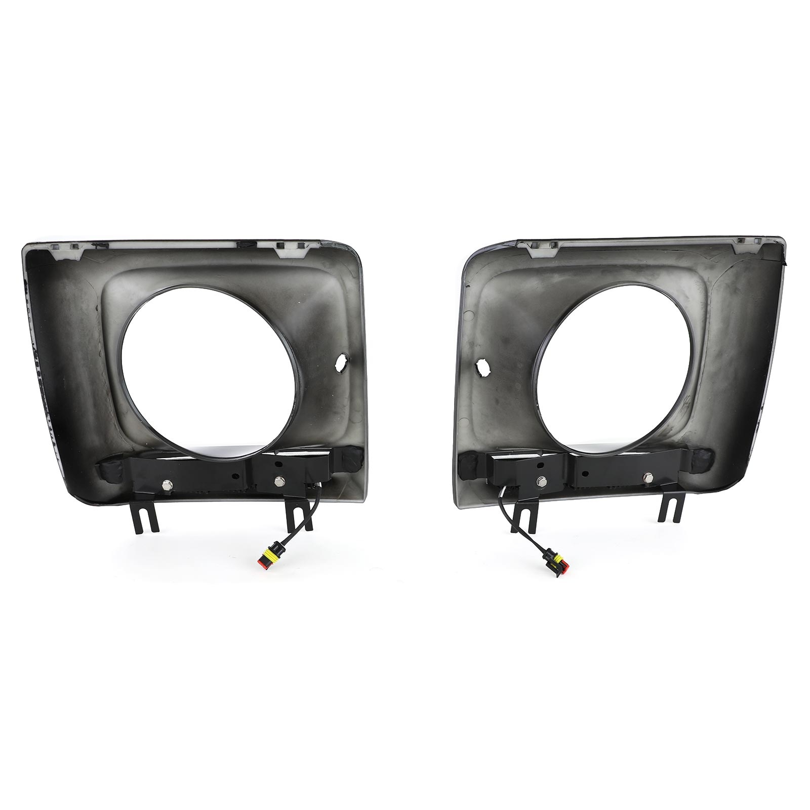 Koplampkappen geschikt voor Mercedes G-klasse W463 1989-2012 - zwart glanzend