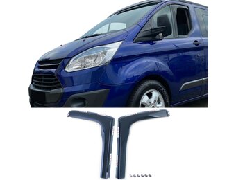 Zijwindschermen - raamspoilers - voor Ford Transit Custom 2012 - zwart smoke