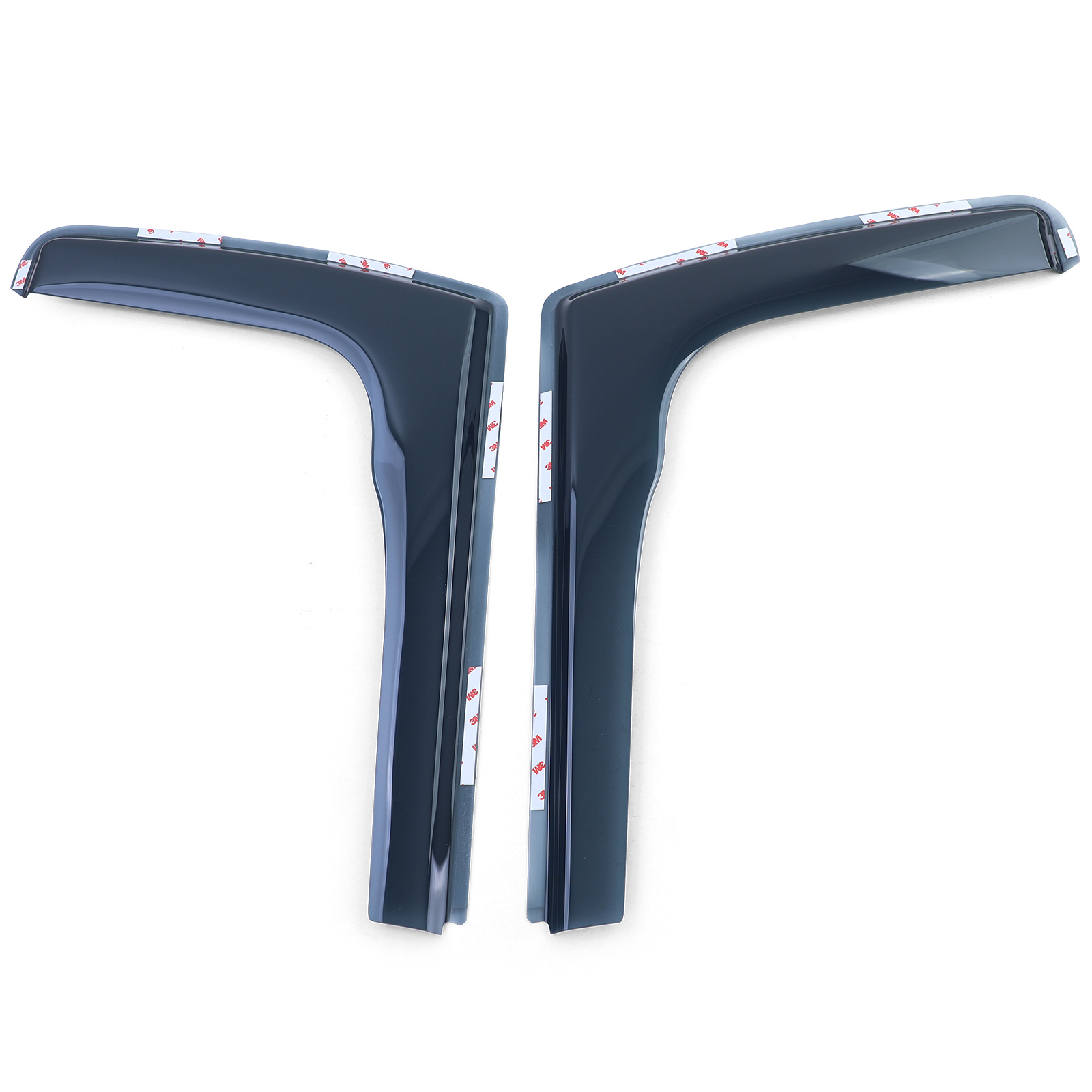 Zijwindschermen - raamspoilers geschikt voor Ford Transit Custom 2012 - zwart smoke